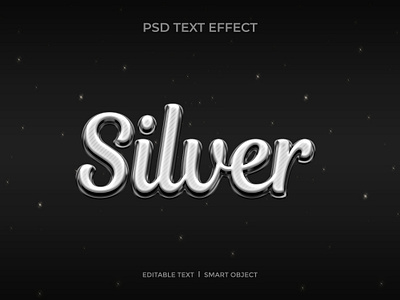 Silver text effect chrome design graphic design luxury mtmdigitalart psd text effect silver text effect