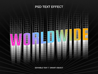 Worldwide street style text effect belnd blend gradient graphic design street art street style text effect worldwide