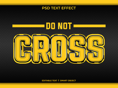 Do not cross text effect black black and yellow cross do not cross dontcross kentot maintenance mtmdigitalart police line text effect yellow