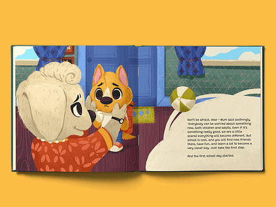 Picture Book Illustration: First School Day animals art book art book design book illustration book illustrator character art character design children childrens book design design studio digital art digital illustration graphic design illustration illustrator kidlit picture book school