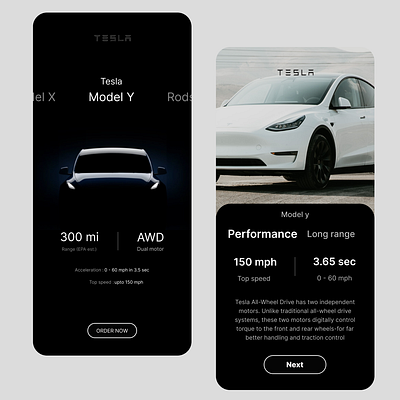 Tesla App design app design tesla ui ux