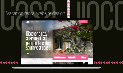 Vacation rental website design branding figma frosted glass effect trend 2024 ui vacation rental website design