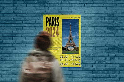 Paris 2024 Olympic Poster france graphic design olympics paris paris 2024 photoshop poster design sporting event sports