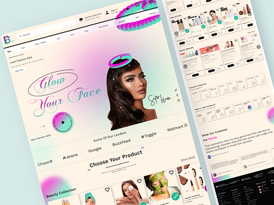 Cosmetic Website Design design logo ui ux