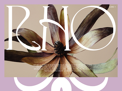 Rho Florist branding design florist logo typography ui ux website