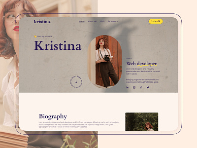 Creative & Personal Portfolio Website Template creative portfolio cv designer portfolio digital portfolio freelance online resume personal portfolio personal website portfolio seo specialist vcard vintage design