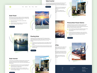 Solar Category Page UI Design graphic design website design