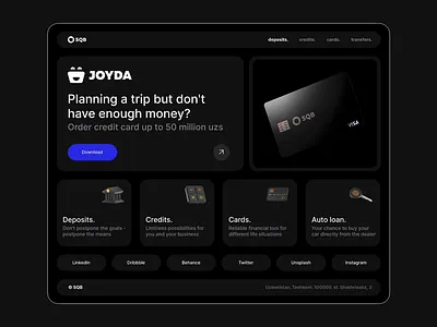 Bank app website 3d animation bank branding dark fintech logo motion graphics ui web