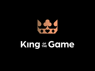 KING OF THE GAME branding casino crown game gold king logo logo design logo designer luxury minimal modern poker