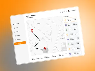 Transport Management System branding design illustration ui ux web
