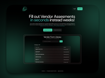AI SaaS for Vendor Assessment Form Filling 🚀 3d ai design illustration productdesign saas ui ux