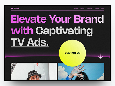 Stellar - TV Advertisement Agency ad advertisement agency branding design graphic design landing page ui web design website