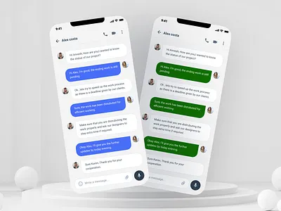 Modern Messaging Experience: Mobile Chat Interface blue bubble chat chatbubble chatdesign conversationdesign design digitalcommunication green message messagingapp mobile mobileappdesign mobileinteraction mobileui social media theme ui uiinspiration userexperience