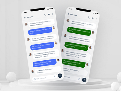 Modern Messaging Experience: Mobile Chat Interface blue bubble chat chatbubble chatdesign conversationdesign design digitalcommunication green message messagingapp mobile mobileappdesign mobileinteraction mobileui social media theme ui uiinspiration userexperience