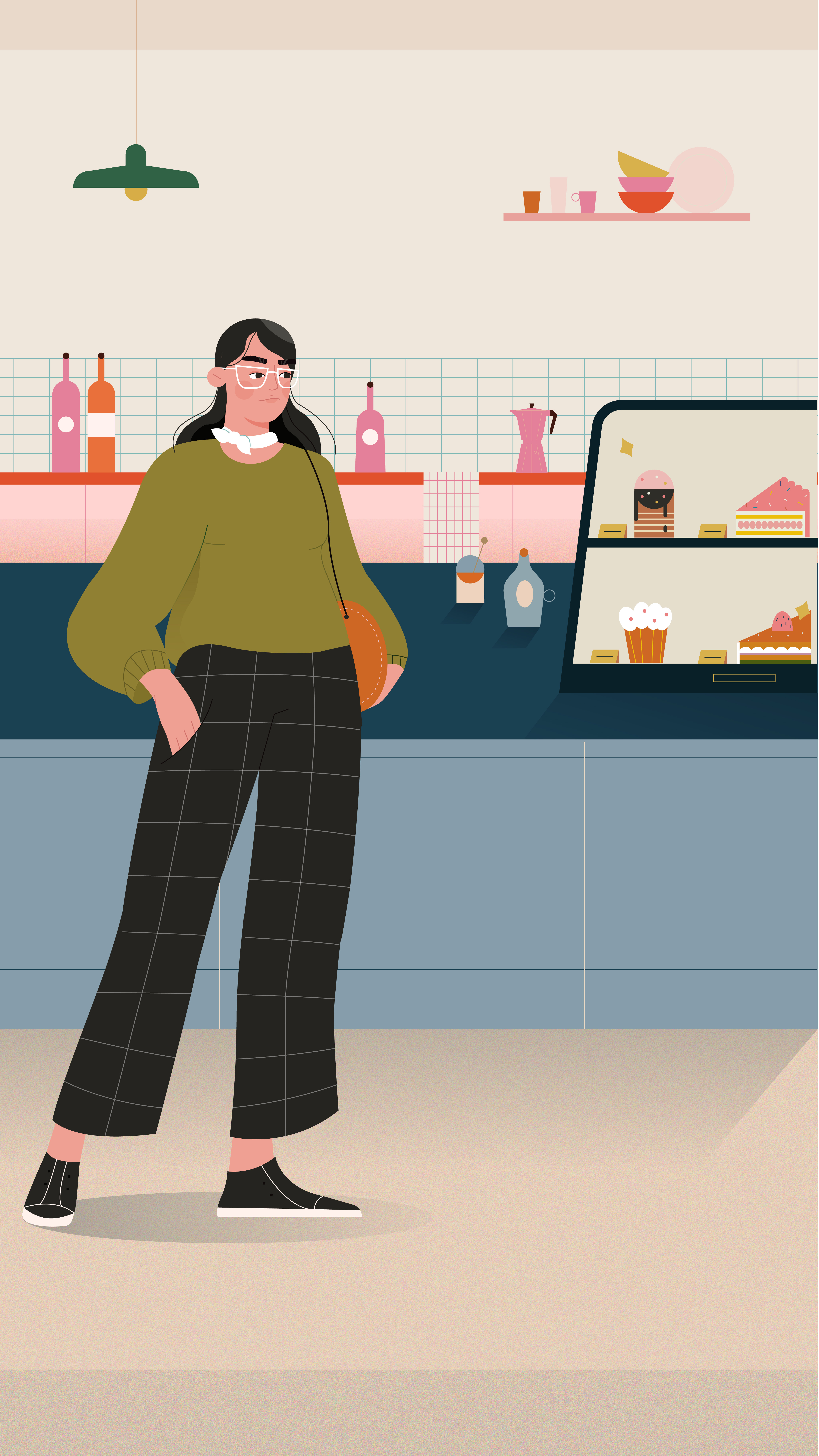 Illustrations for Reels 2 2d cafe character fitness girl illustration motion graphics