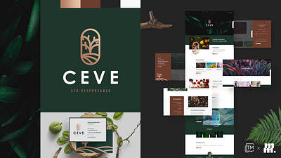 Ceve identity branding business card design ecology graphic design green identity illustrator landing page landscaper limon logo natural photoshop ui vector web design wild