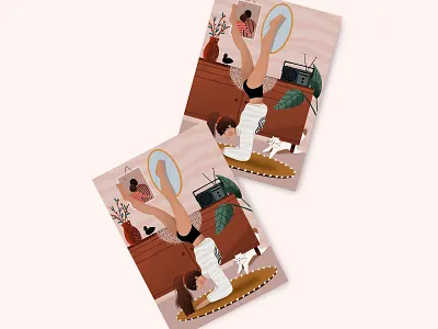 Yoga clean design digital art digitalillustration freelance graphic design home decor illustration minimalism print ui yoga yoga teacher