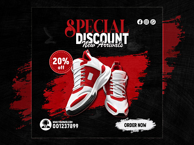 Special Discount advertisement design attractive posts branding brochure design digital marketing discount facebook fashion posts flyer design graphic design instagram modern posts post design promoting sm flyer sneakers social media posts special posts