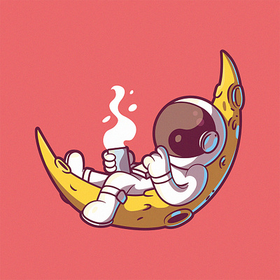 Me Time! branding character coffee colors design funny graphic illustration mascot space technology vector