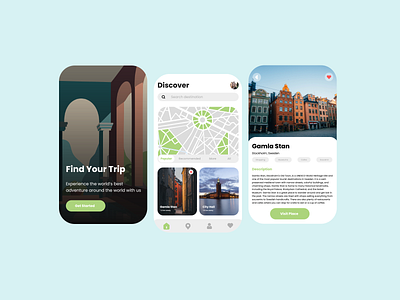 Travel App app design figma ui ux
