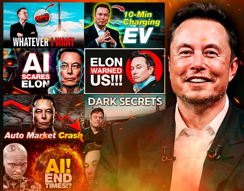 Clickbait YouTube Thumbnails Featuring Elon Musk clickbait thumbnails cover art design cover art thumbnail expert graphic designer eye catchy thumbnails graphic design graphic designer thumbnail designer youtube thumbnail youtube thumbnails