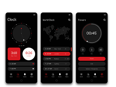 N Clock: Concept Design for Nothing Os 3d animation app app development branding clock clock design design graphic design illustration logo mobile motion graphics ui ux vector