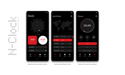 N Clock: Concept Design for Nothing Os 3d animation app app development branding clock clock design design graphic design illustration logo mobile motion graphics ui ux vector