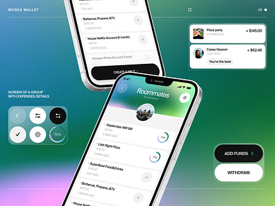 MOSEA® group with expenses details [splitting bills app] finance app ios split bills split bills ios splitting bills app