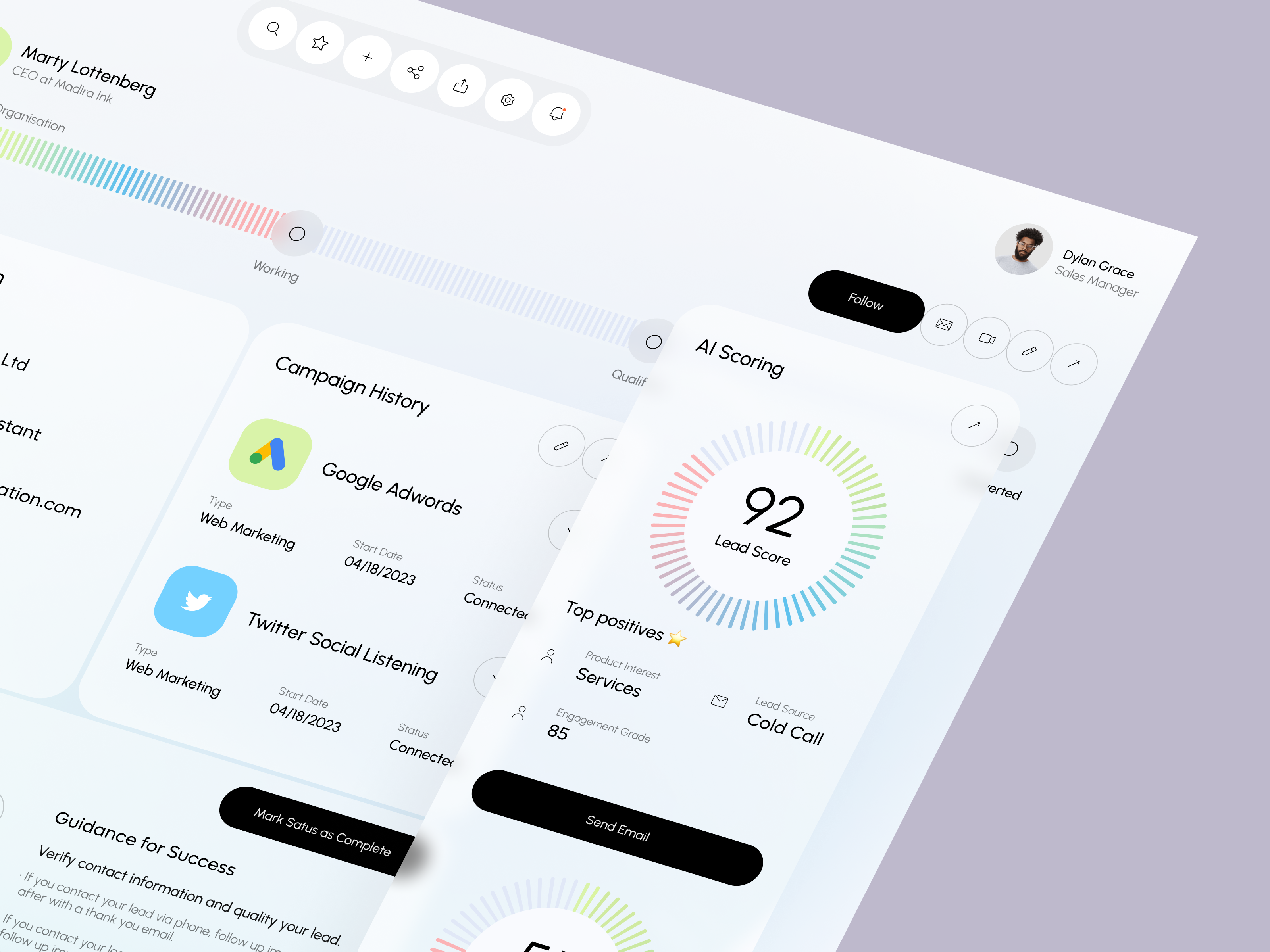 Salesforce CRM - Sales Engagement Platform app app design automation b2b business crm design lead management pos product design saas sales sas software ui ux web web app
