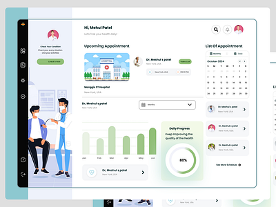 Hospital Dashboard app design emperorbrains figma hospital dashboard mobileapp ui uidesigner uitrends uiux ux web desig