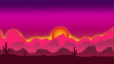 Sunrise in Mountains Gradient design graphic design illustration logo scenery vector wallpaper