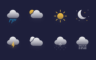 Weather Icons icons product design ui ux weather icons