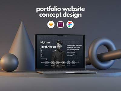 Portfolio Website Landing Page Design app concept figma graphic design portfolio ui ui design web app website