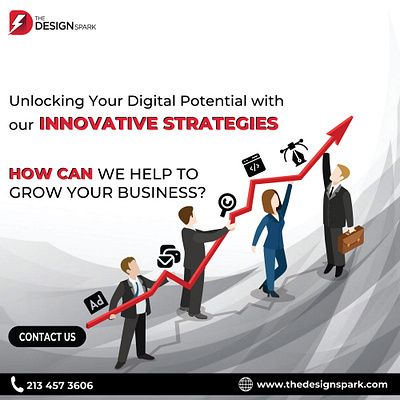 Digital Potential I Grow your Business apparel branding design energy graphic design grow your business illustration innovative strategies logo merch ui vector