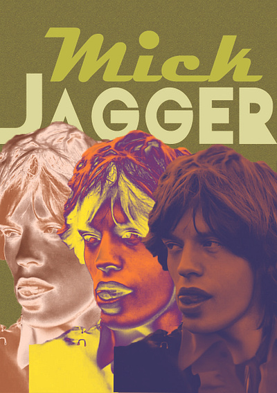 Mick "young" Jagger design graphic design mick jagger poster rockstar rolling stone