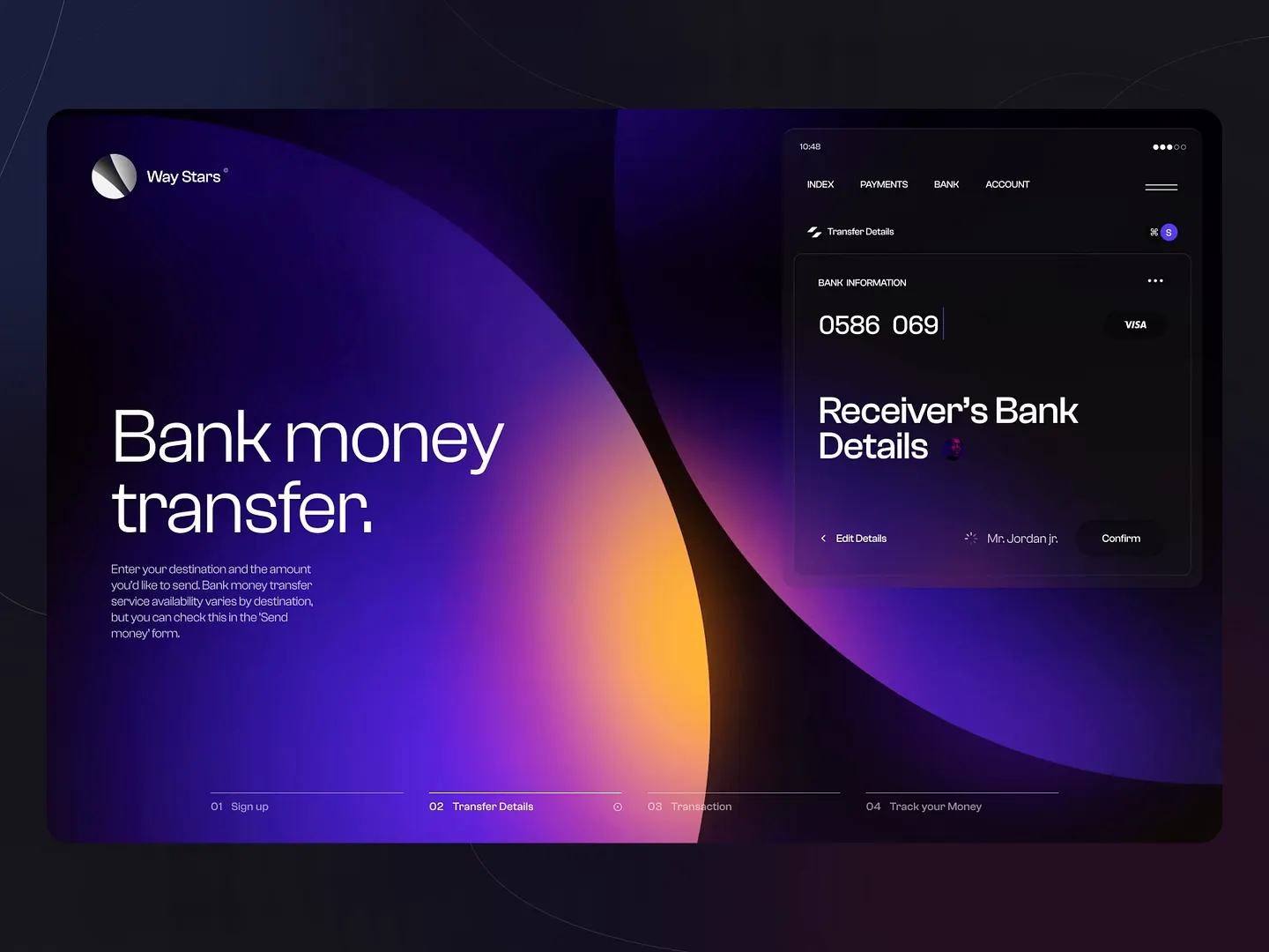 Modern Banking Website Design for Seamless Money Transfers