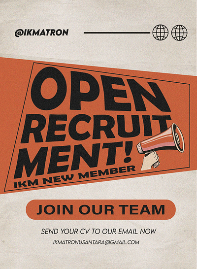 Desain Poster Recruitment IKM graphic design