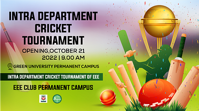 Cricket Tournament Banner Design banner creative cricket design illustration sports banner