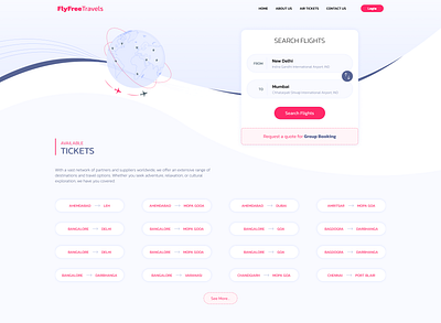Flight Ticket Booking Website website design