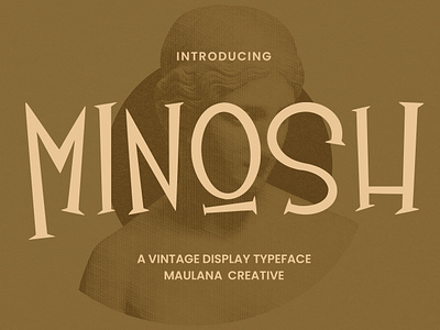 Minosh Vintage Display Typeface animation branding font fonts graphic design logo nostalgic
