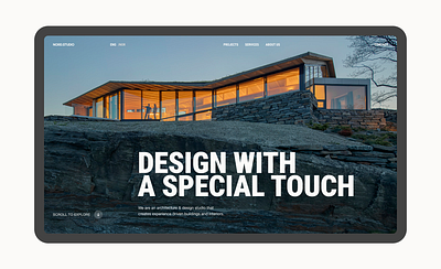 UI concept for Interior Design Studio design graphic design illustration typography ui ux