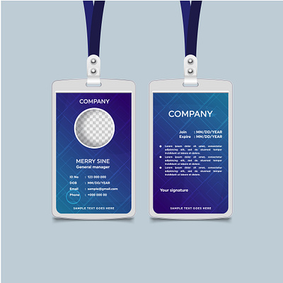 Simple Company Id card Design card company creative design id logo template