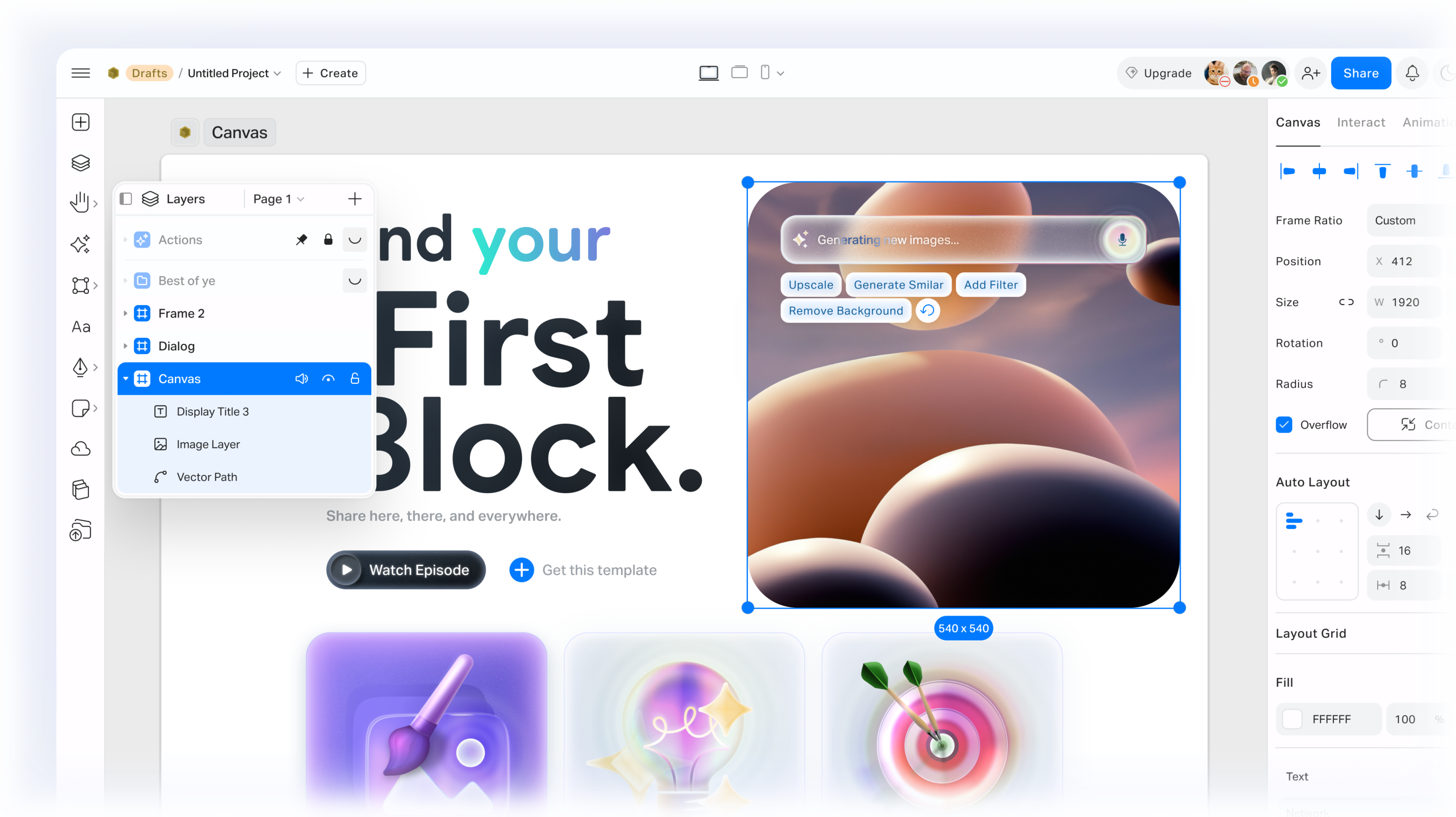UI Kit-less UI Design Samples Volume 1 components design design kit editor figma community glassmorphism glow illustration inspiration light mode panels shiny template toolbar toolset typography ui design ux ux design