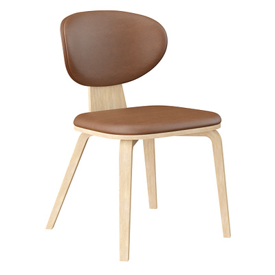 Olos chair 3d blender bonaldo brown chair cycles design furniture leather olos render wood