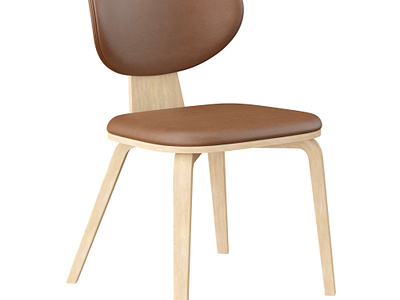 Olos chair 3d blender bonaldo brown chair cycles design furniture leather olos render wood