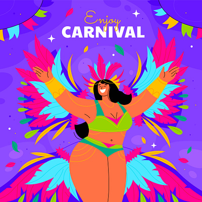 Carnival braziliancarnival children illustration dancer design flat graphic design illustration illustrator vector