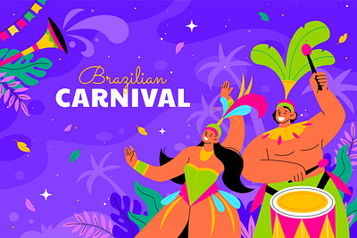 Brazilian Carnival braziliancarnival children illustration design flat graphic design illustration vector
