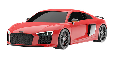 Audi R8 audi blender car coupe cycles design metal r8 red render rims tires vehicle