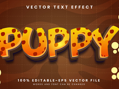 Puppy 3d editable text style Template 3d text effect animal background animal pattern animal themes cute animal cute background cute puppy domestic animals graphic design help animals pet day puppies puppy puppy beds puppy day puppy lover save animal vector text mockup wild animals wildlife