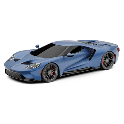 Ford GT 3d blender blue car coupe cycles design ford gt render vehicle